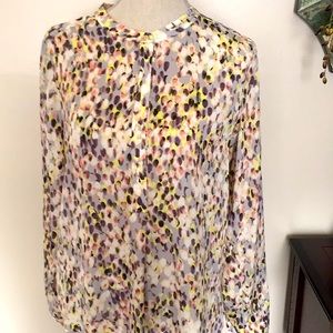Liz Clairborne L printed polyester top